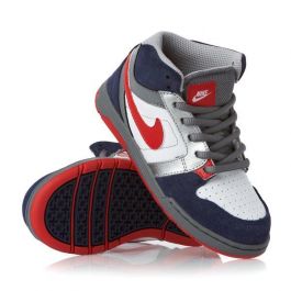 Nike Mogan 3 JNR Shoes - Navy/Chllng Red/White - CrucialBMXShop.com