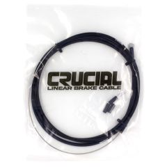 CRUCIAL BMX LINEAR SLICK SLIC BRAKE CABLE BRISTOL UK RACE RACING FREESTYLE BLACK BRAIDED KEVLAR PRE STRECHED