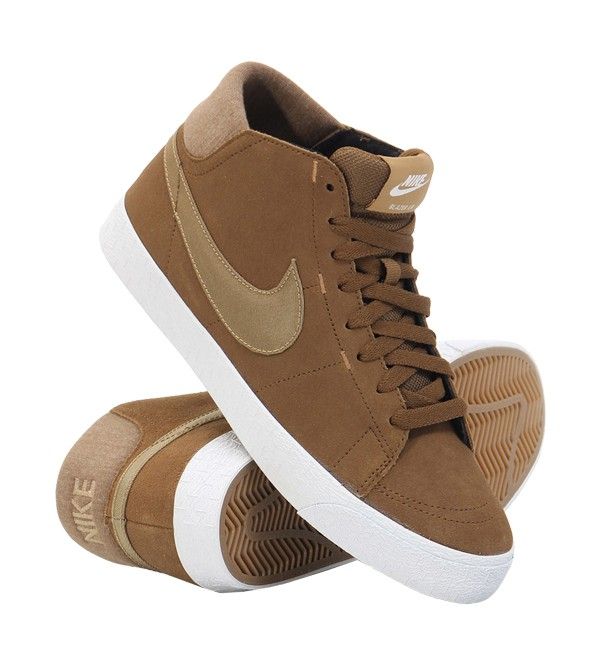 Nike Blazer Mid LR Shoes White Gum Dark Brown CrucialBMXShop