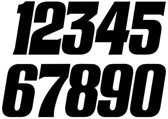 Crucial BMX Race Plate Numbers - Side Plates - CrucialBMXShop.com