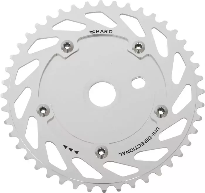 Haro uni-directional 44 t chainring sprocket chrome for disc old school BMX NOS 