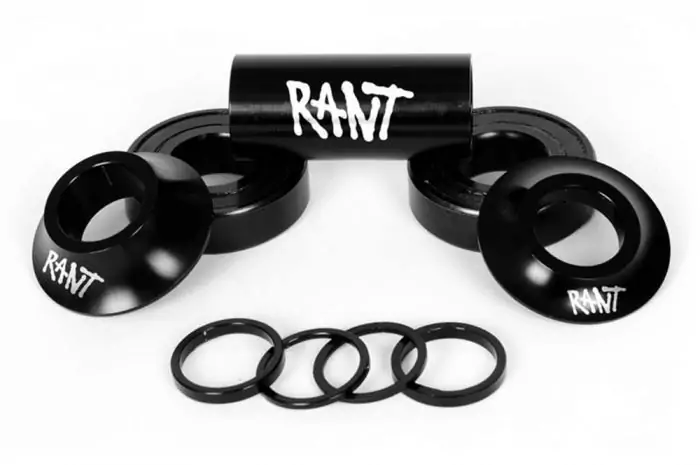 Black Rant BMX Bang Ur Mid Bottom Bracket 19mm Kit