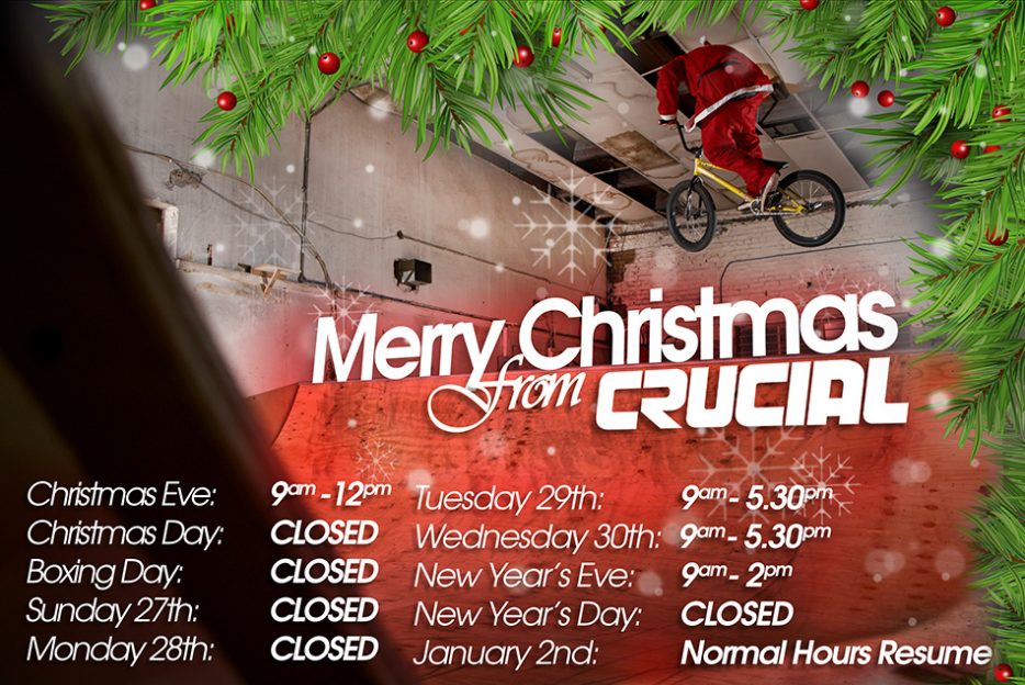 Crucial BMX Christmas 2020 Opening Times
